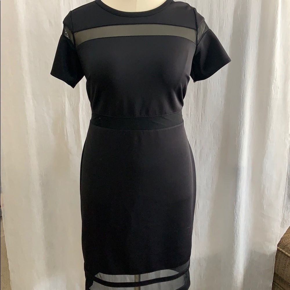Boutique black scuba bodycon midi dress featuring size 1X